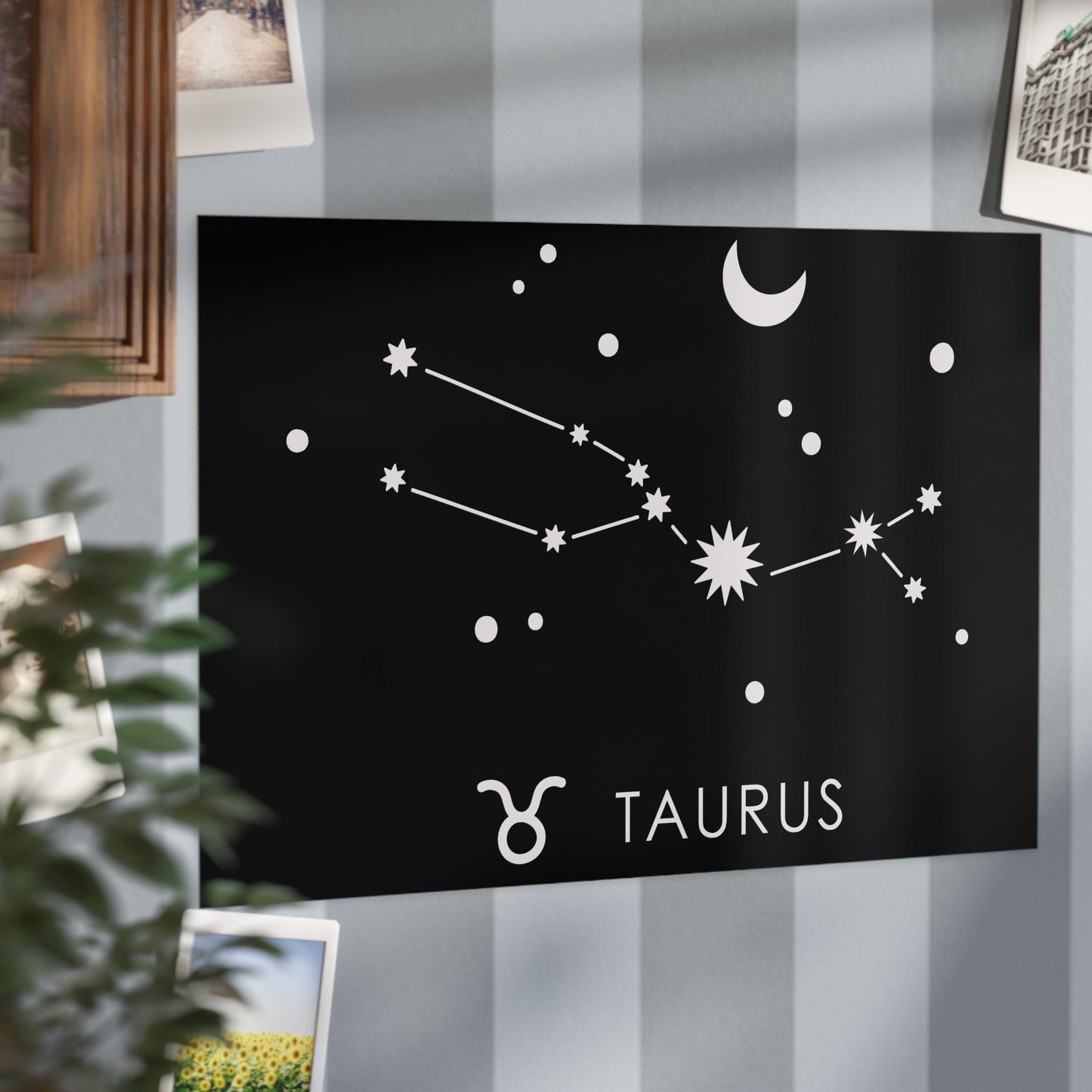 Taurus Starmap Unframed Prints - black