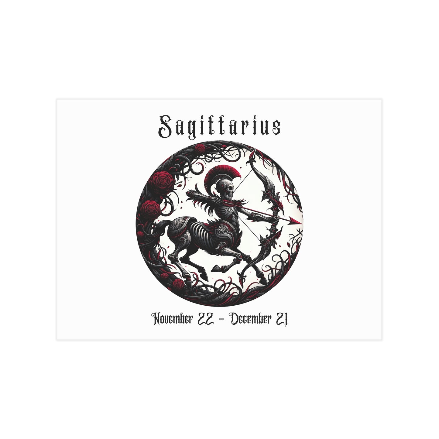 Gothic Sagittarius Unframed Prints - white