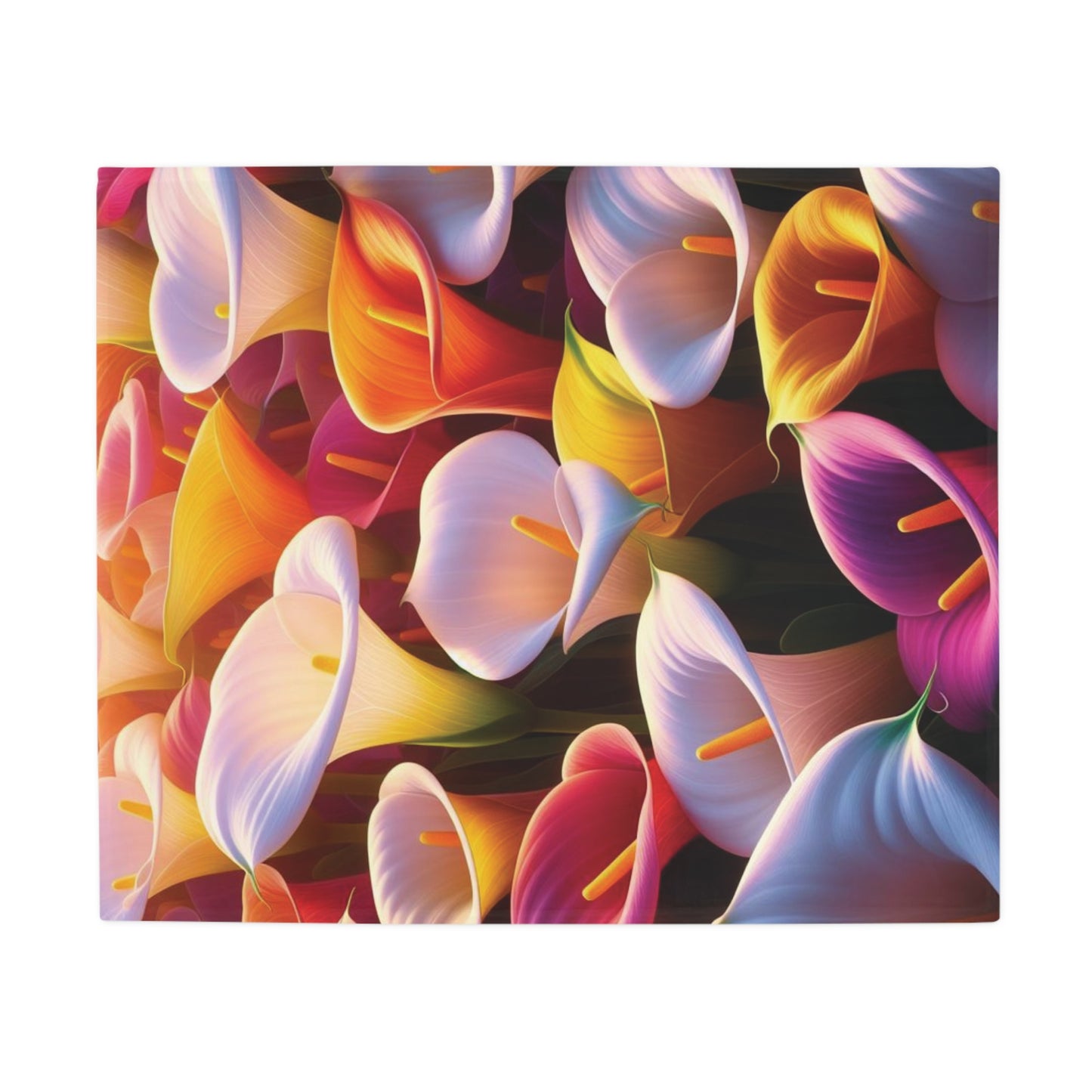 Bright Calla Lillies Plush Fleece Blanket