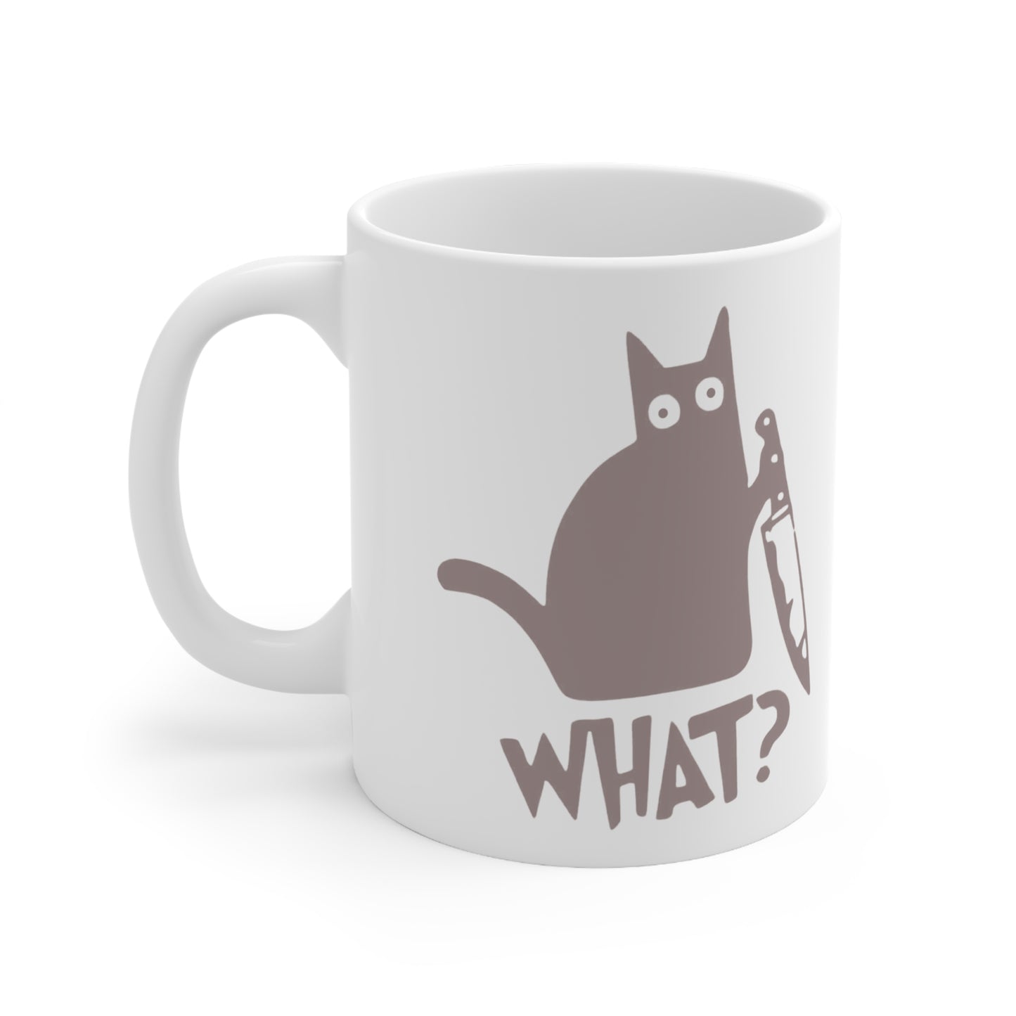 Psycho Cat Ceramic Coffee Cups, 11oz