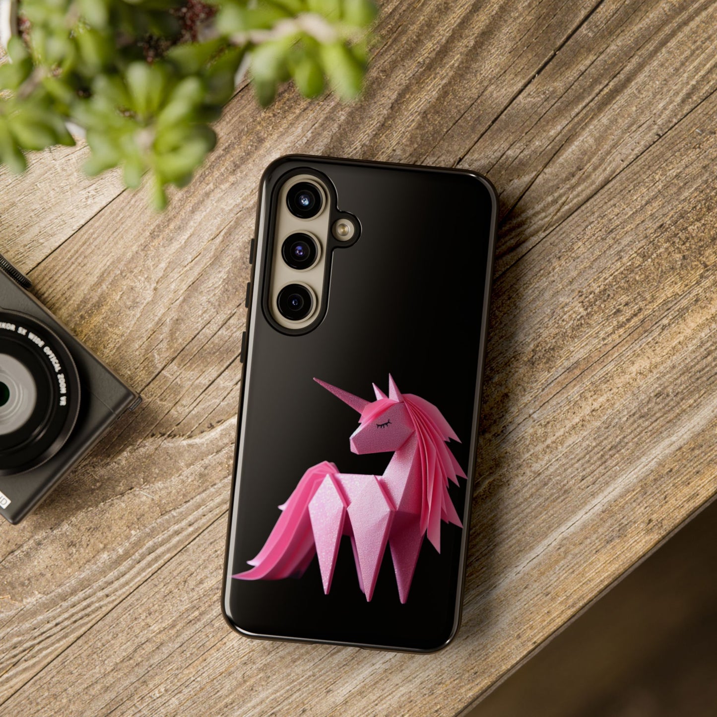 Origami Pink Unicorn Tough Cases iPhone/Google/Samsung