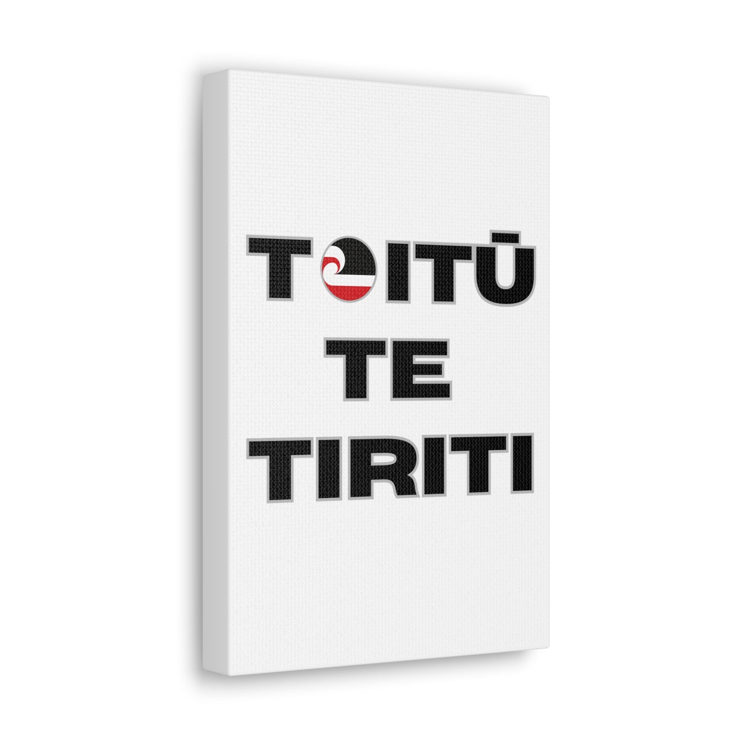 Toitū Te Tiriti Classic Canvas - White