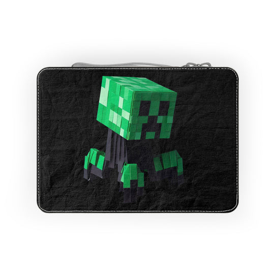 Origami Creeper Paper Lunch Bag - black