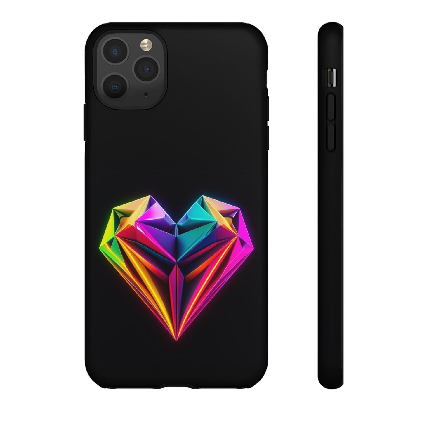 Origami Neon Heart Tough Cases iPhone/Google/Samsung