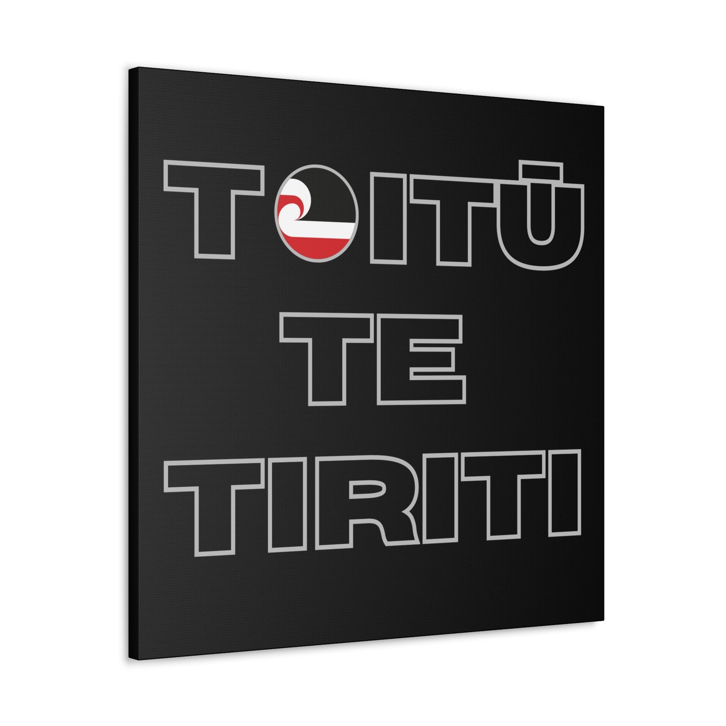 Toitū Te Tiriti Classic Canvas - Black