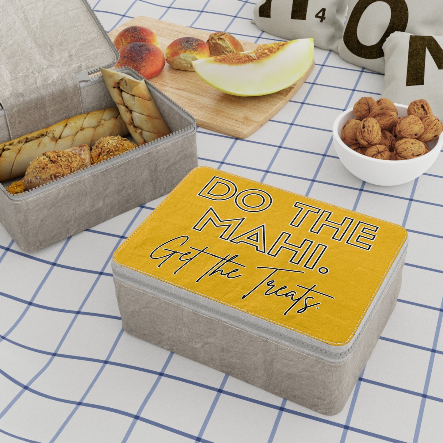 Do The Mahi. Get The Treats. Paper Lunch Bag - yellow