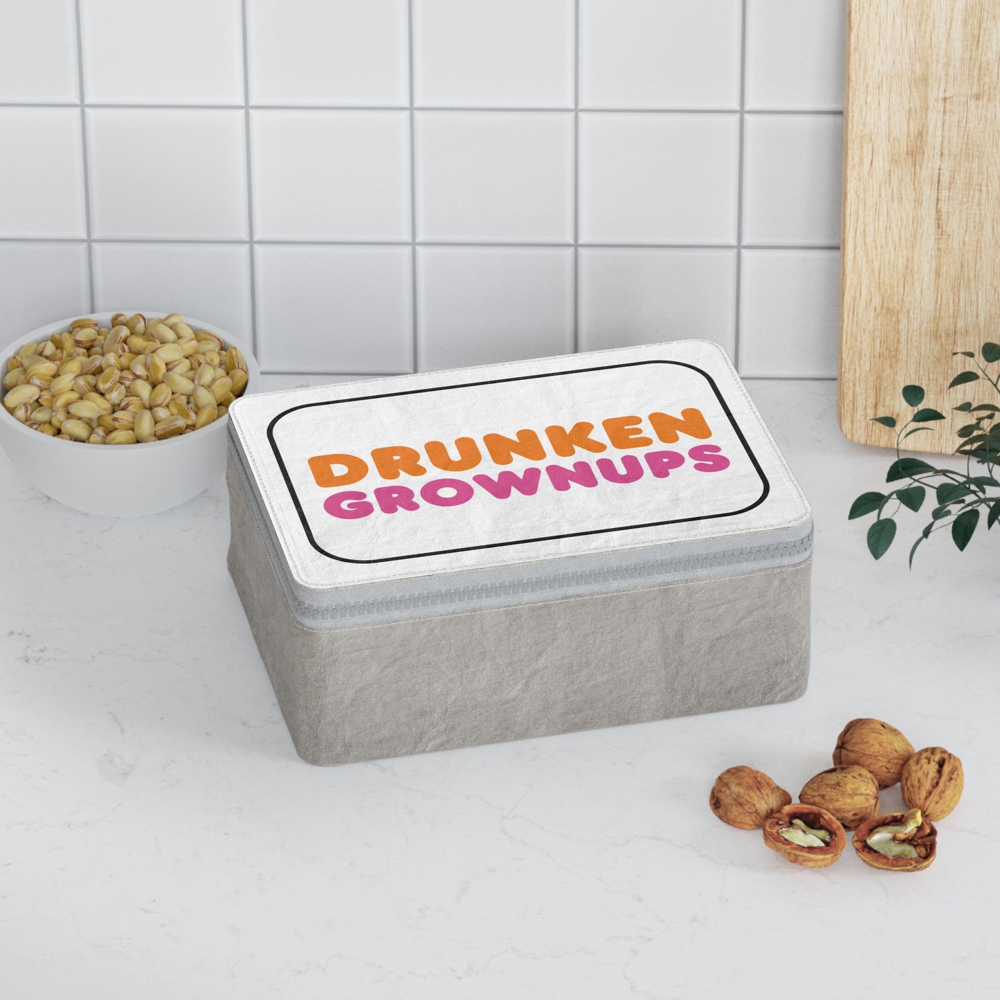 Drunken Grown Ups Paper Lunch Bag  - White