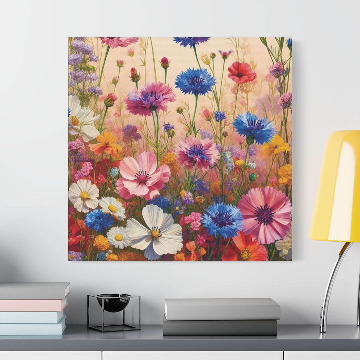 Wild Flowers Classic Canvas - Black