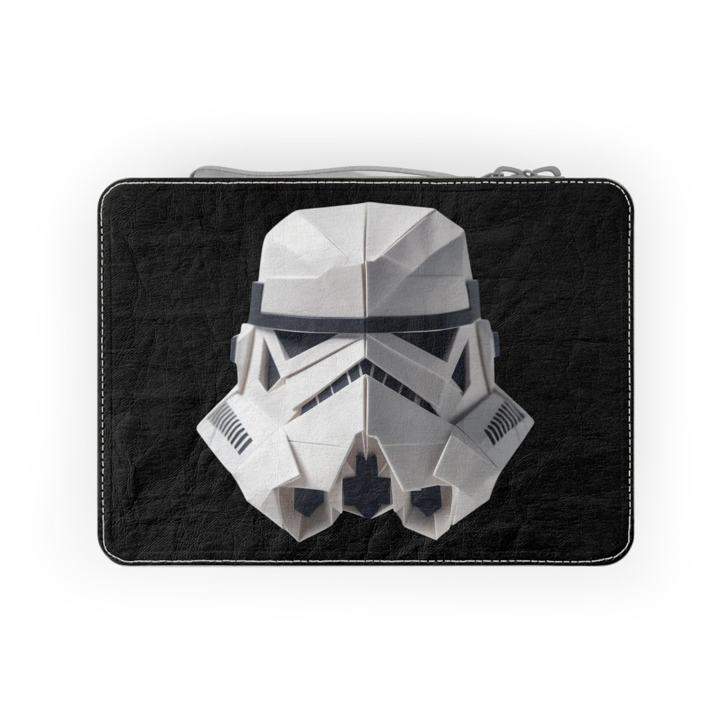 Origami Storm Trooper Paper Lunch Bag - black