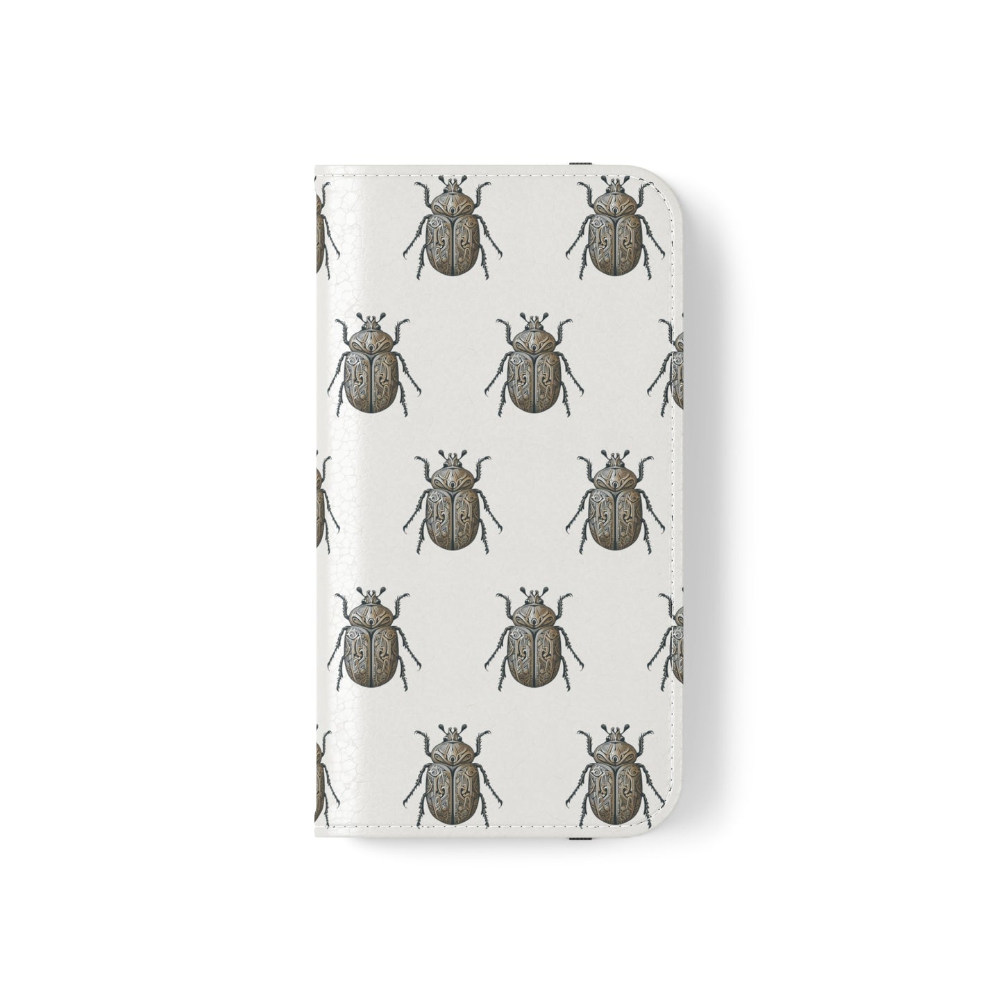 Carved Beetle Flip Cases for iPhone/Samsung - white