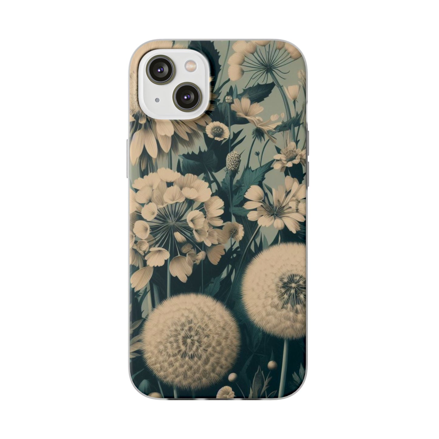 Blue & Cream Flowers Flexi Cases