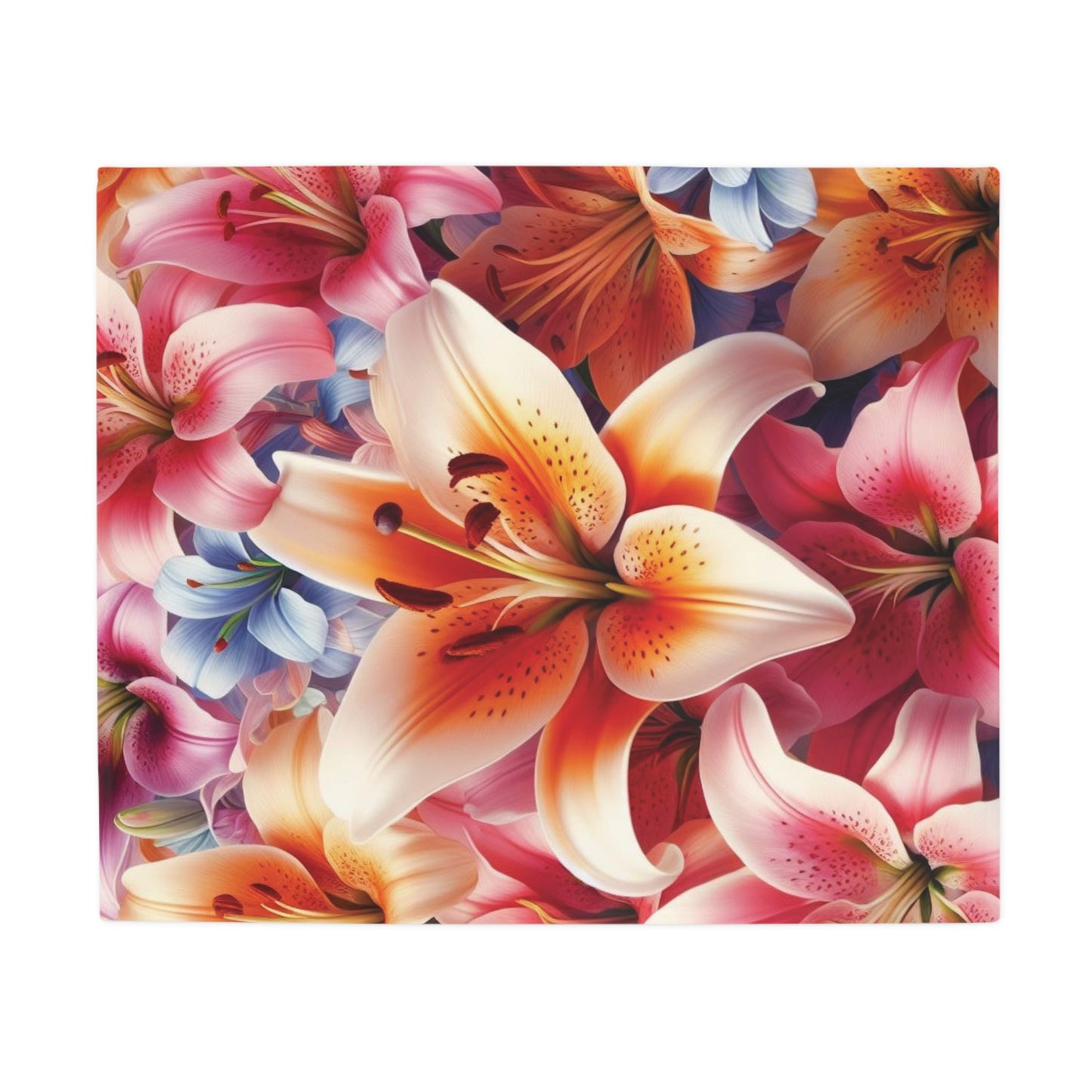 Lillies Plush Fleece Blanket