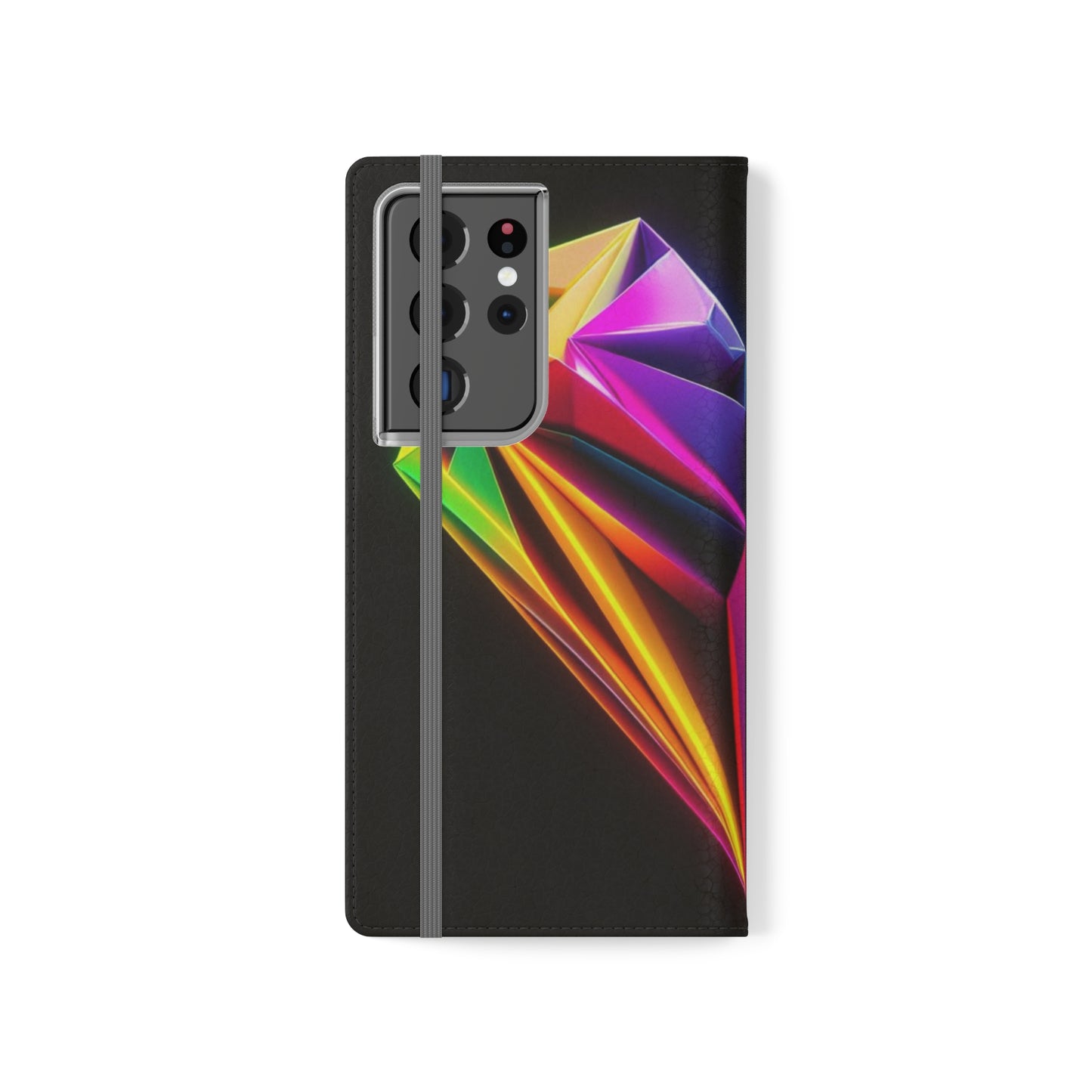 Origami Neon Heart Flip Cases - iPhone/Samsung