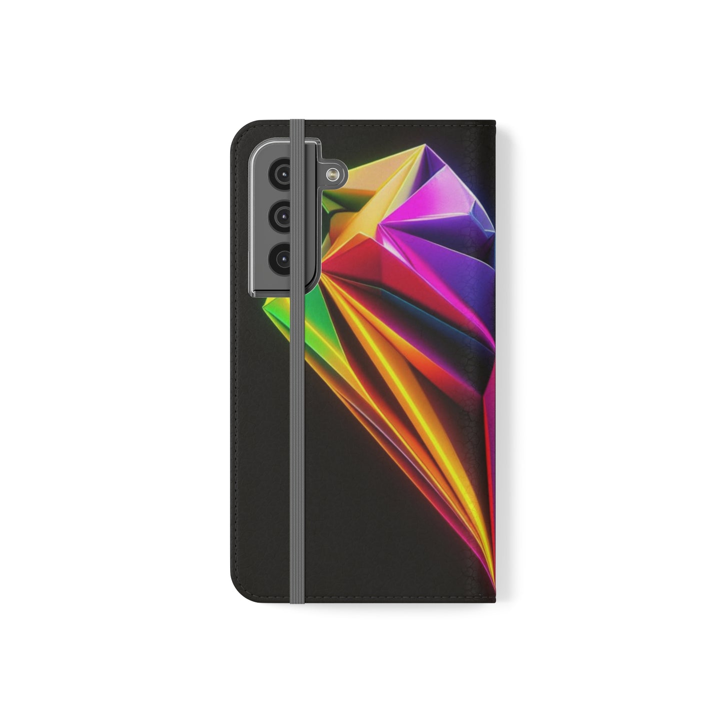 Origami Neon Heart Flip Cases - iPhone/Samsung