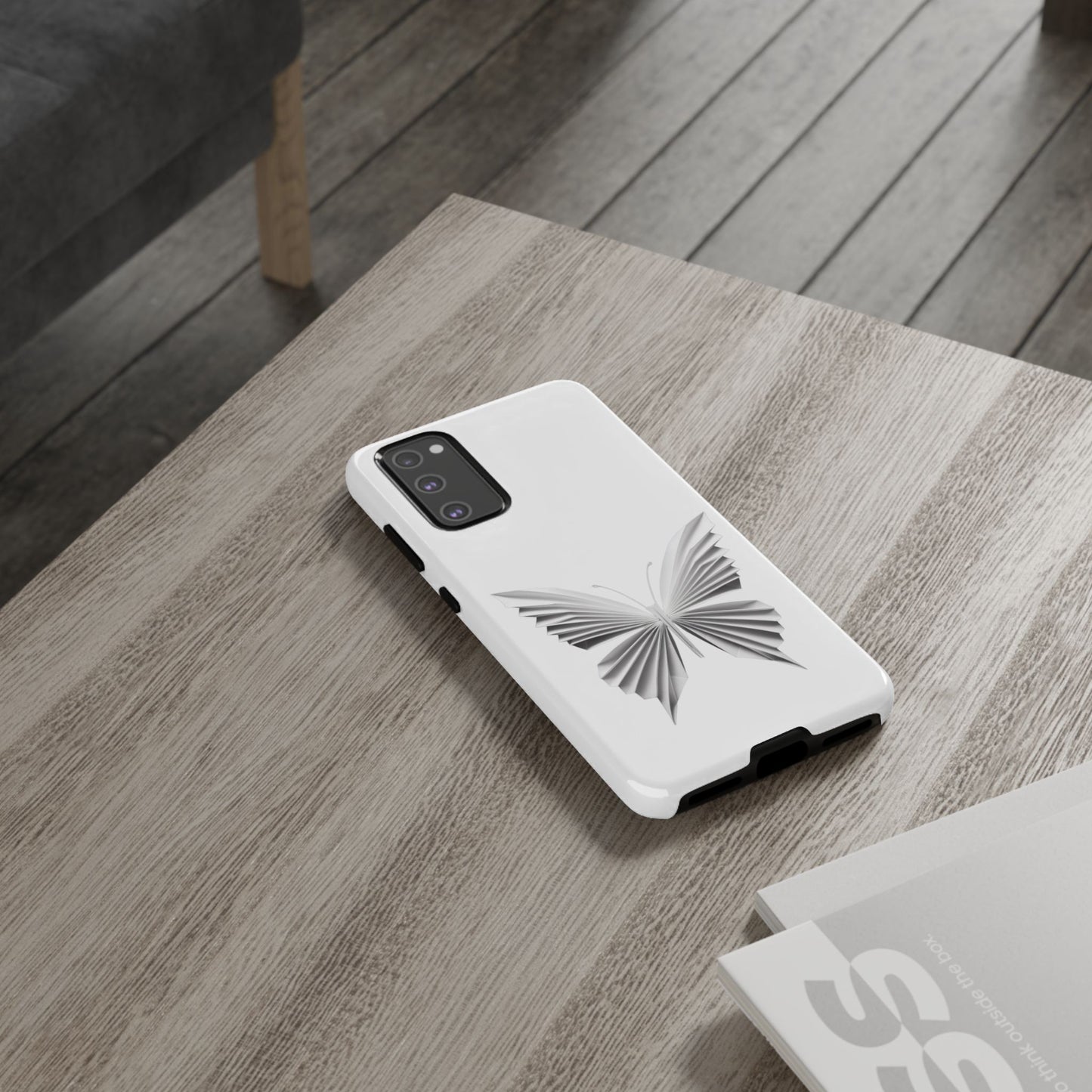 Origami White Butterfly Tough Cases iPhone/Google/Samsung