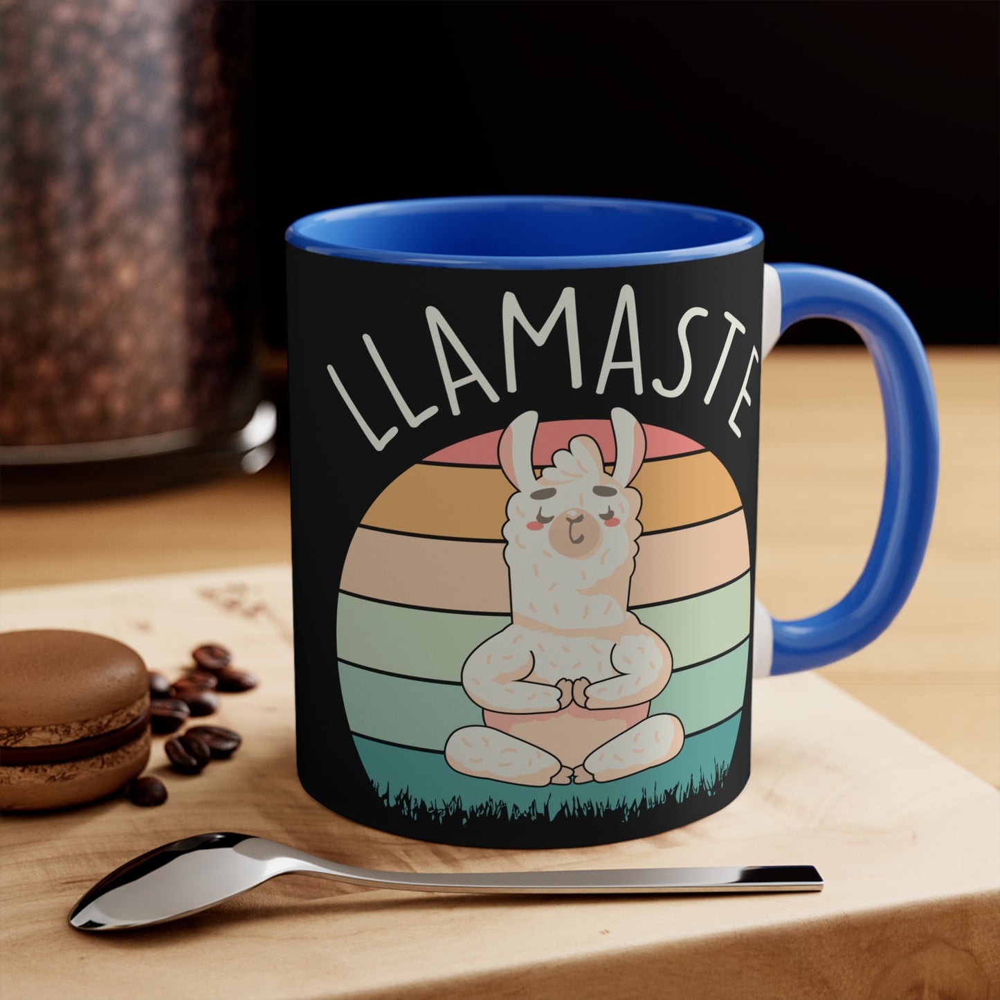 Llamaste Color Accent Mug 11oz - Zen Meditation Gift