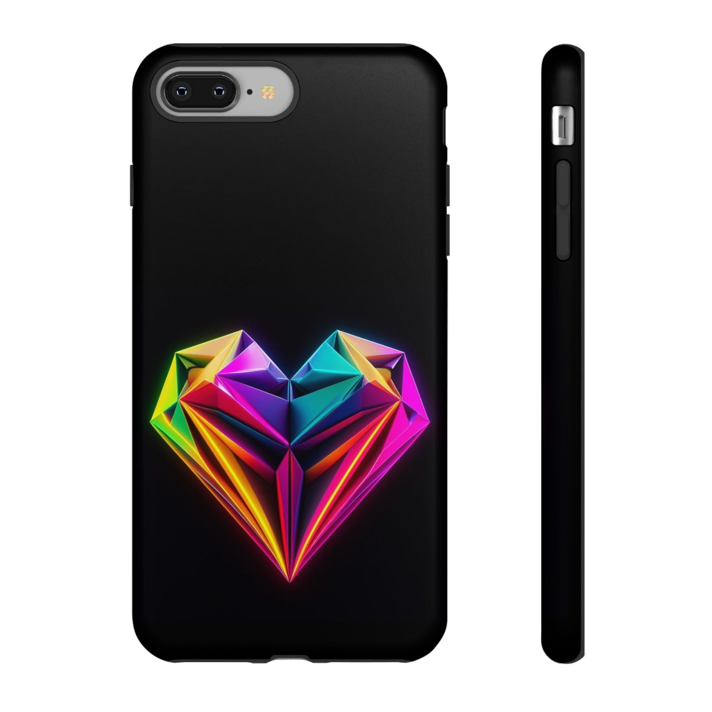 Origami Neon Heart Tough Cases iPhone/Google/Samsung