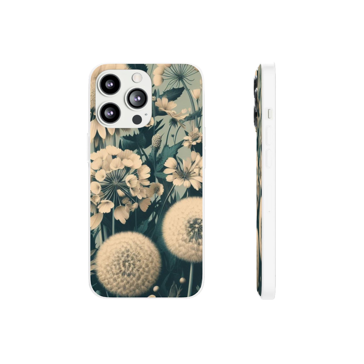 Blue & Cream Flowers Flexi Cases