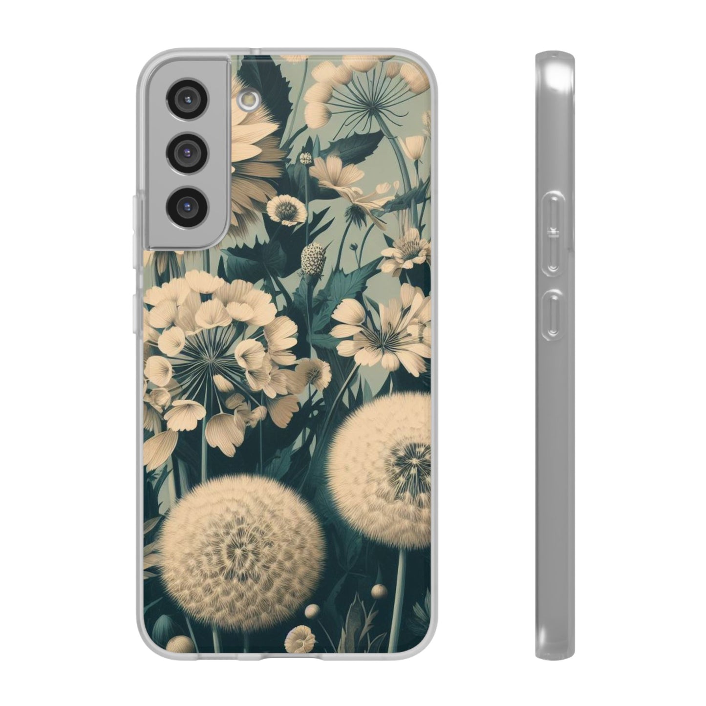 Blue & Cream Flowers Flexi Cases