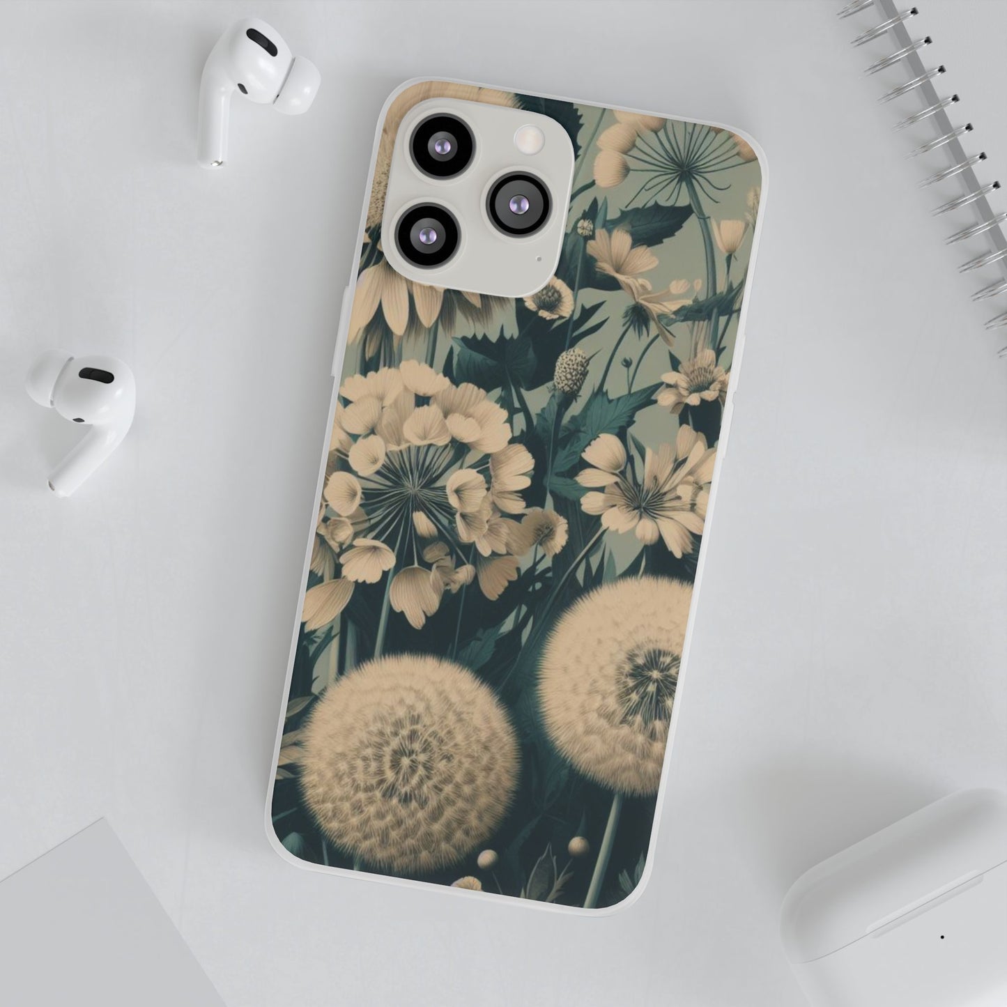 Blue & Cream Flowers Flexi Cases