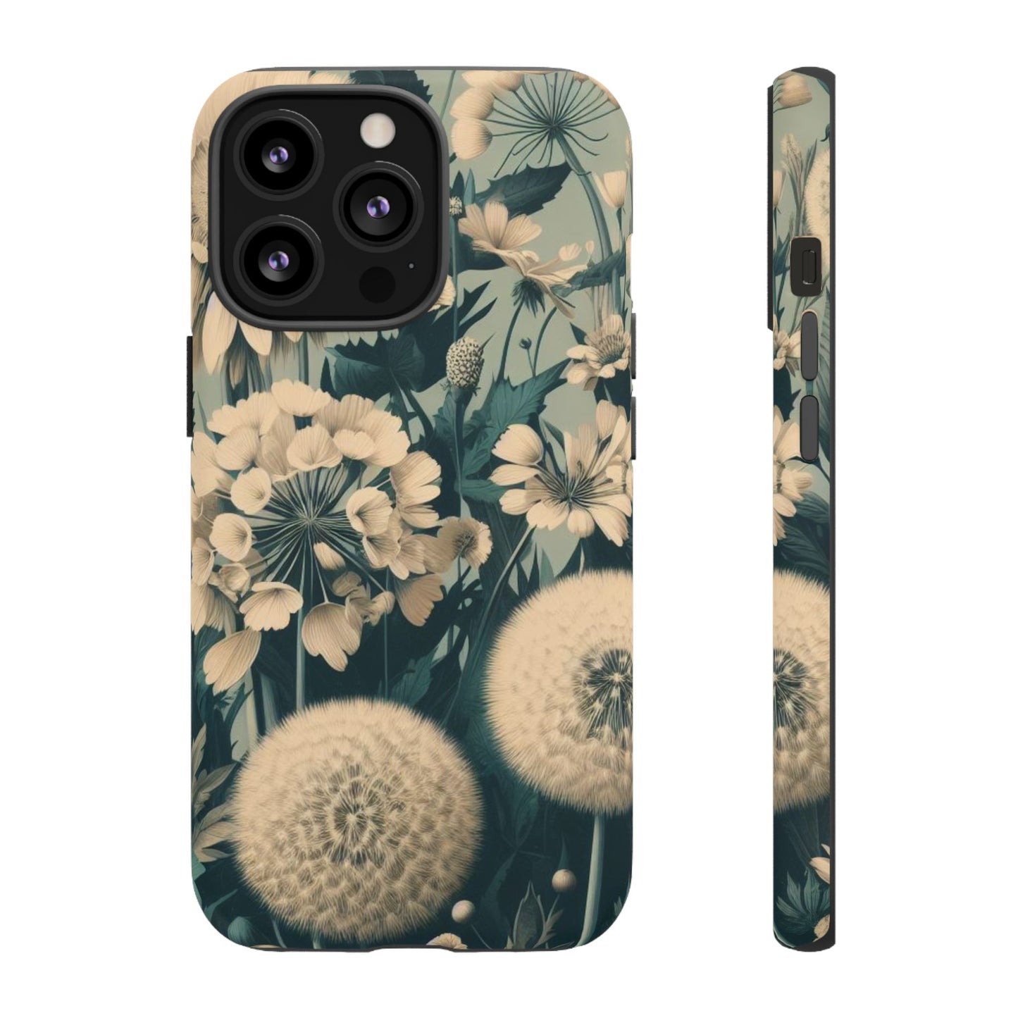 Blue & Cream Flowers Tough Cases iPhone/Google/Samsung