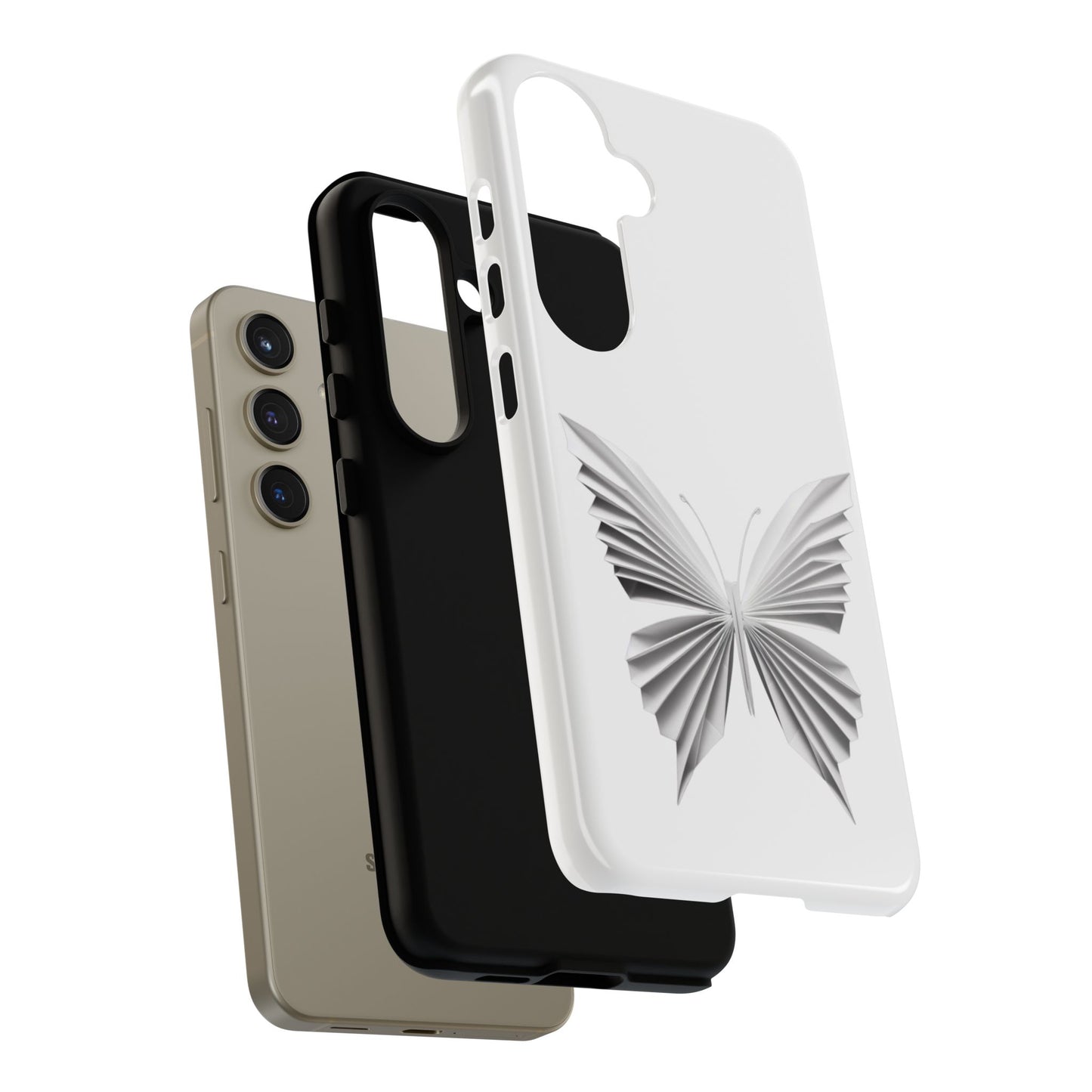 Origami White Butterfly Tough Cases iPhone/Google/Samsung