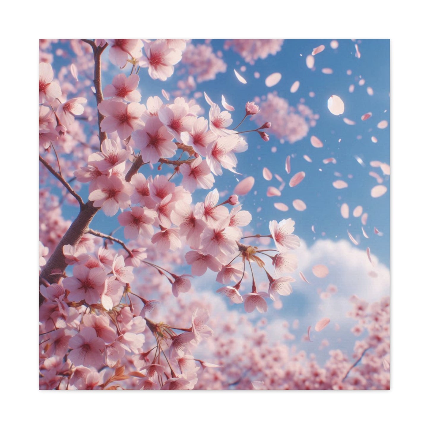 Cherry Blossoms Classic Canvas - Black