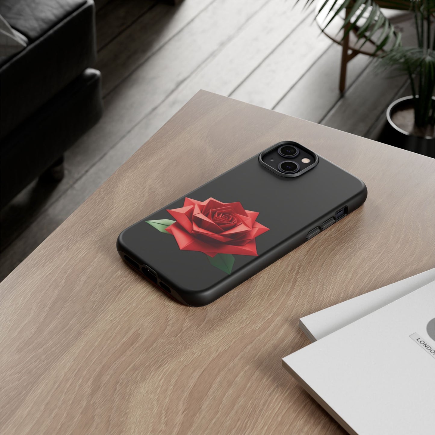 Origami Red Rose Tough Cases iPhone/Google/Samsung