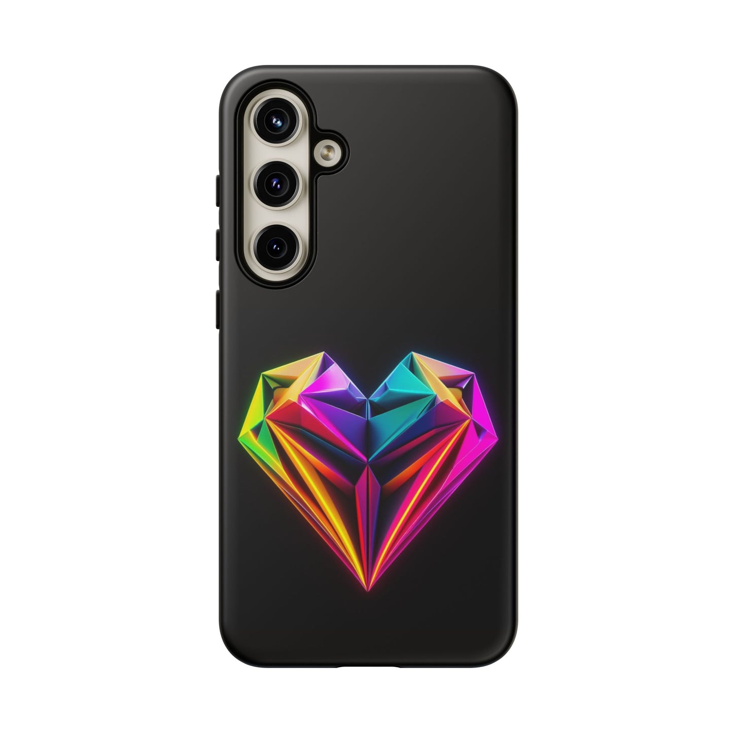 Origami Neon Heart Tough Cases iPhone/Google/Samsung