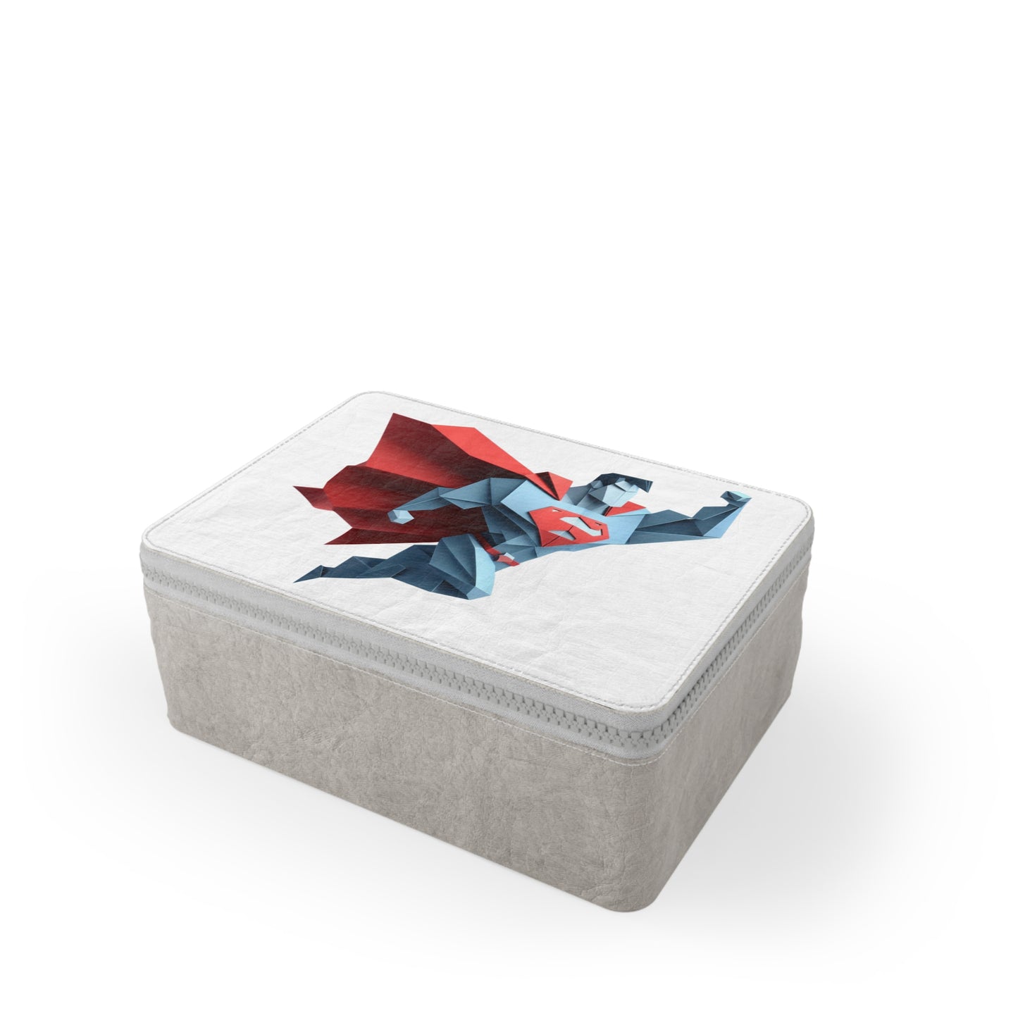 Origami Superman Paper Lunch Bag - white