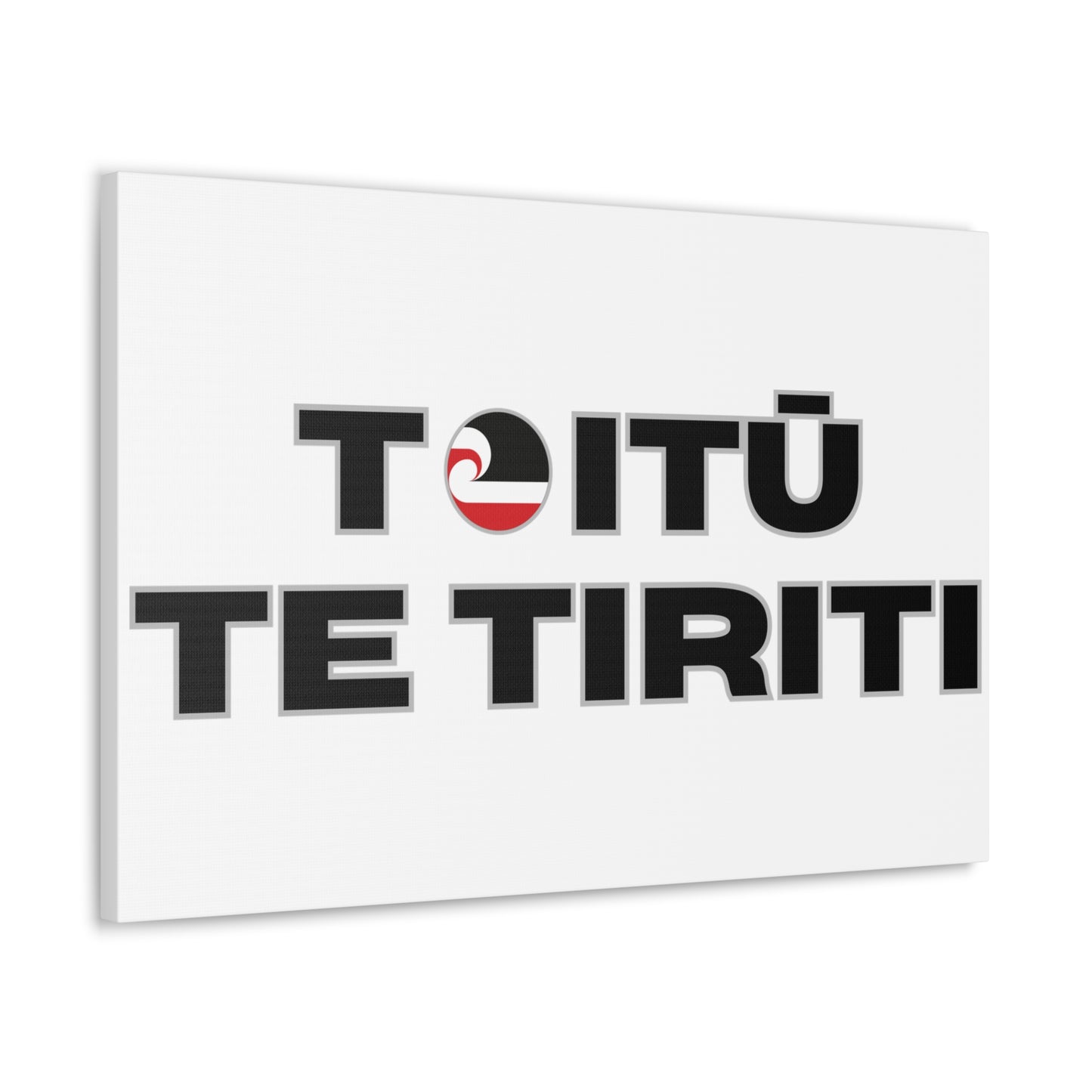 Toitū Te Tiriti Classic Canvas - White