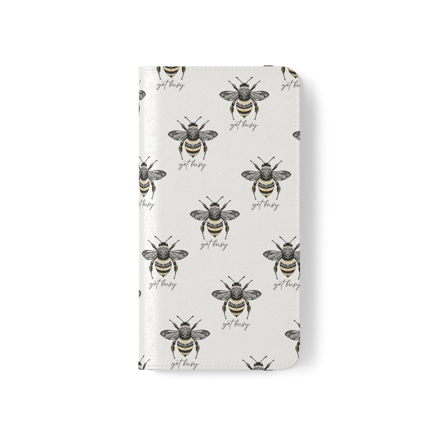 Get Busy Bee Flip Cases for iPhone/Samsung - white