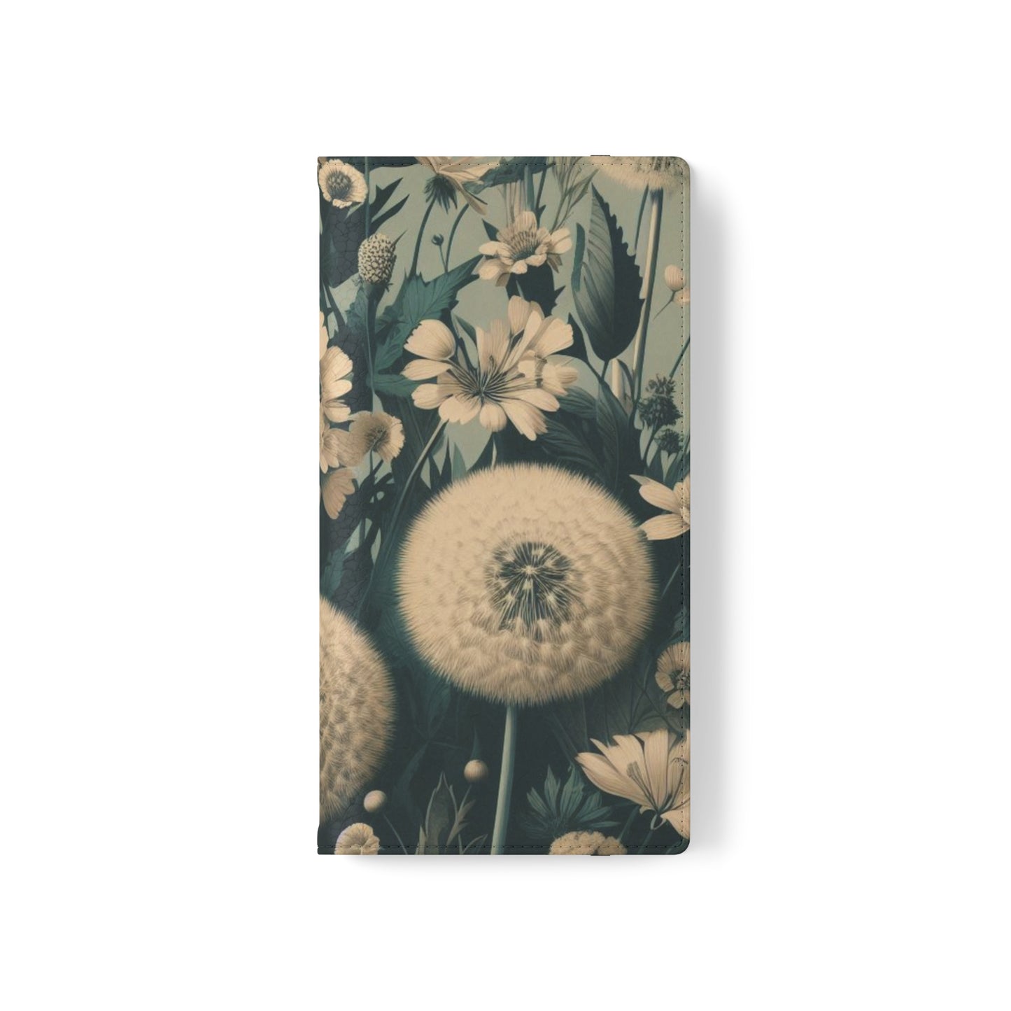 Blue & Cream Flowers Flip Cases iPhone/Samsung