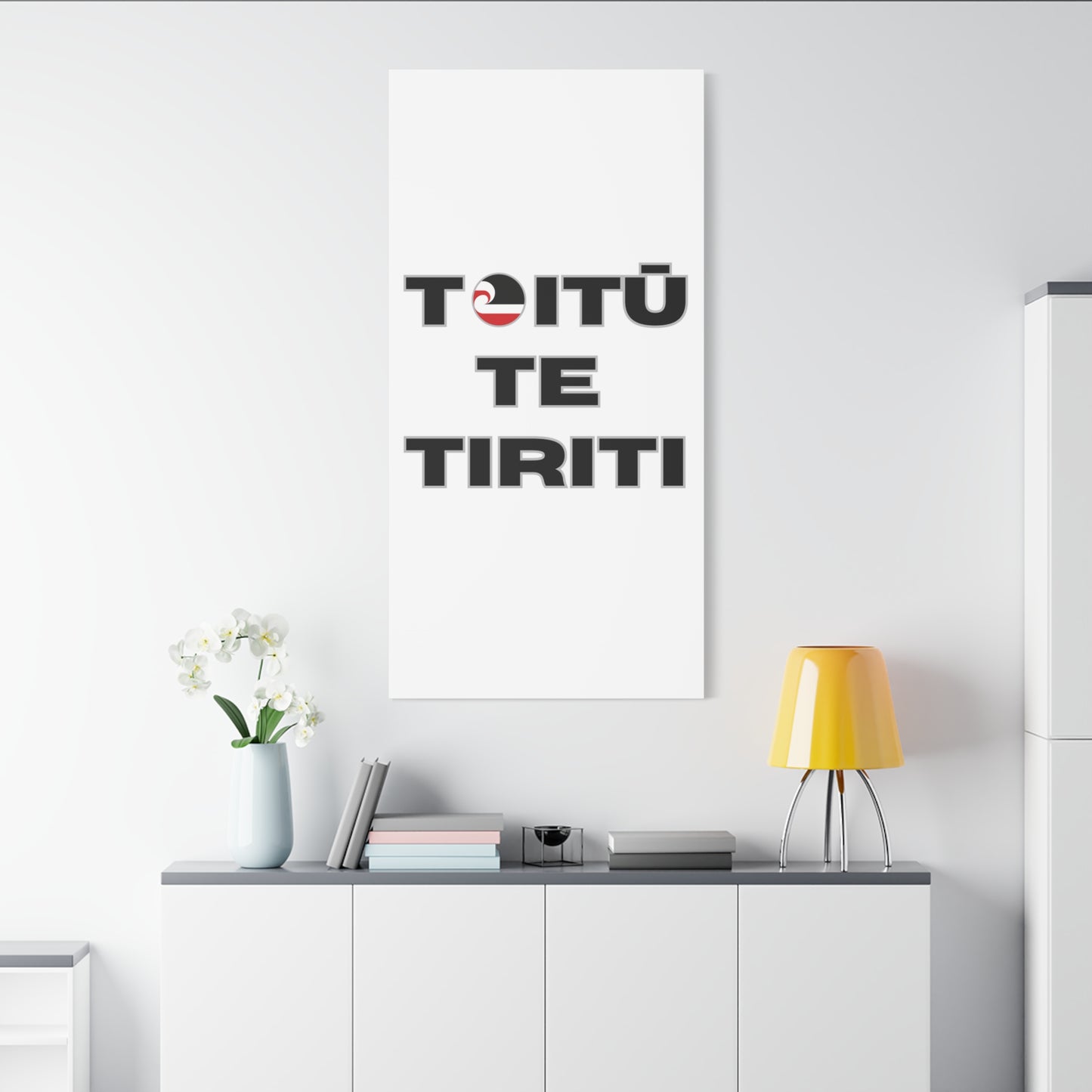 Toitū Te Tiriti Classic Canvas - White