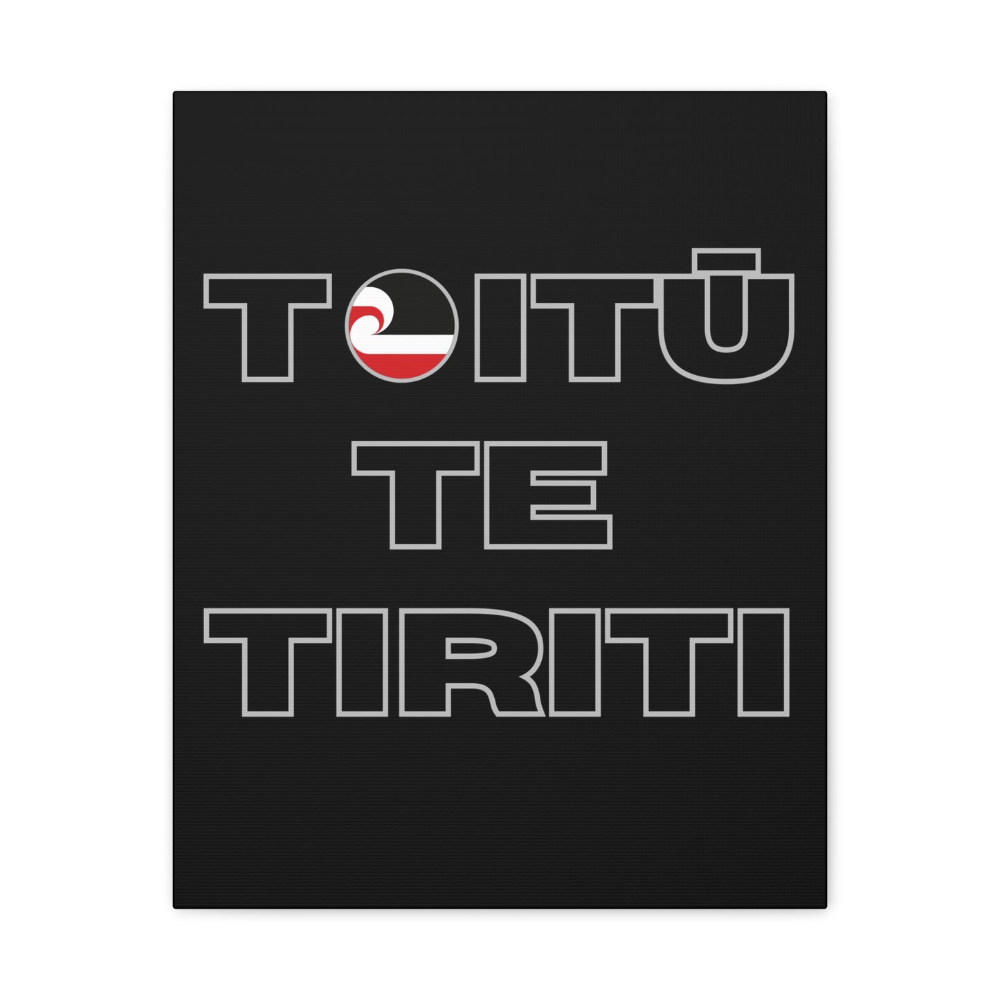 Toitū Te Tiriti Classic Canvas - Black