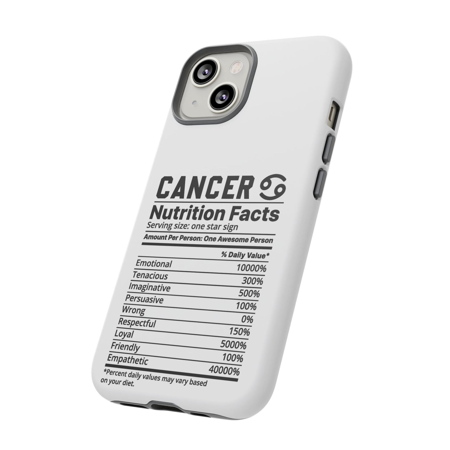 Cancer Nutrition Tough Cases - iPhone/Google/Samsung