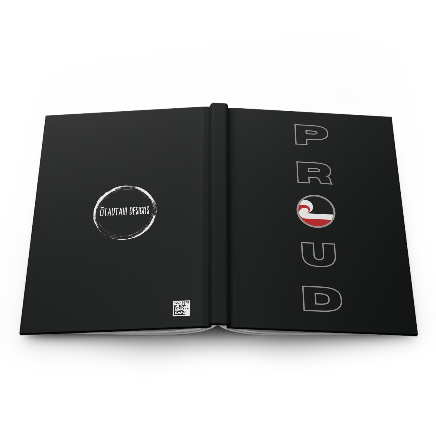 PROUD (vertical) Hardcover Journal Matte - black