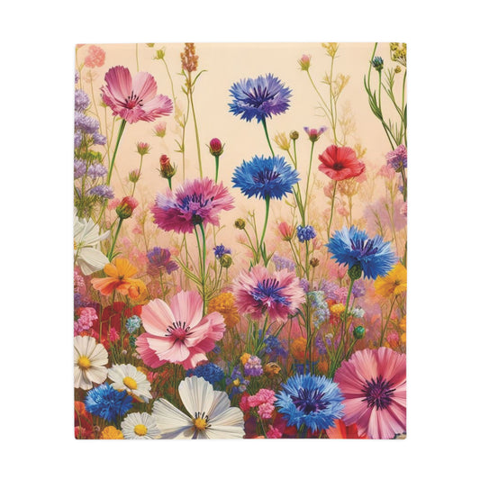 Wild Flowers Plush Fleece Blanket