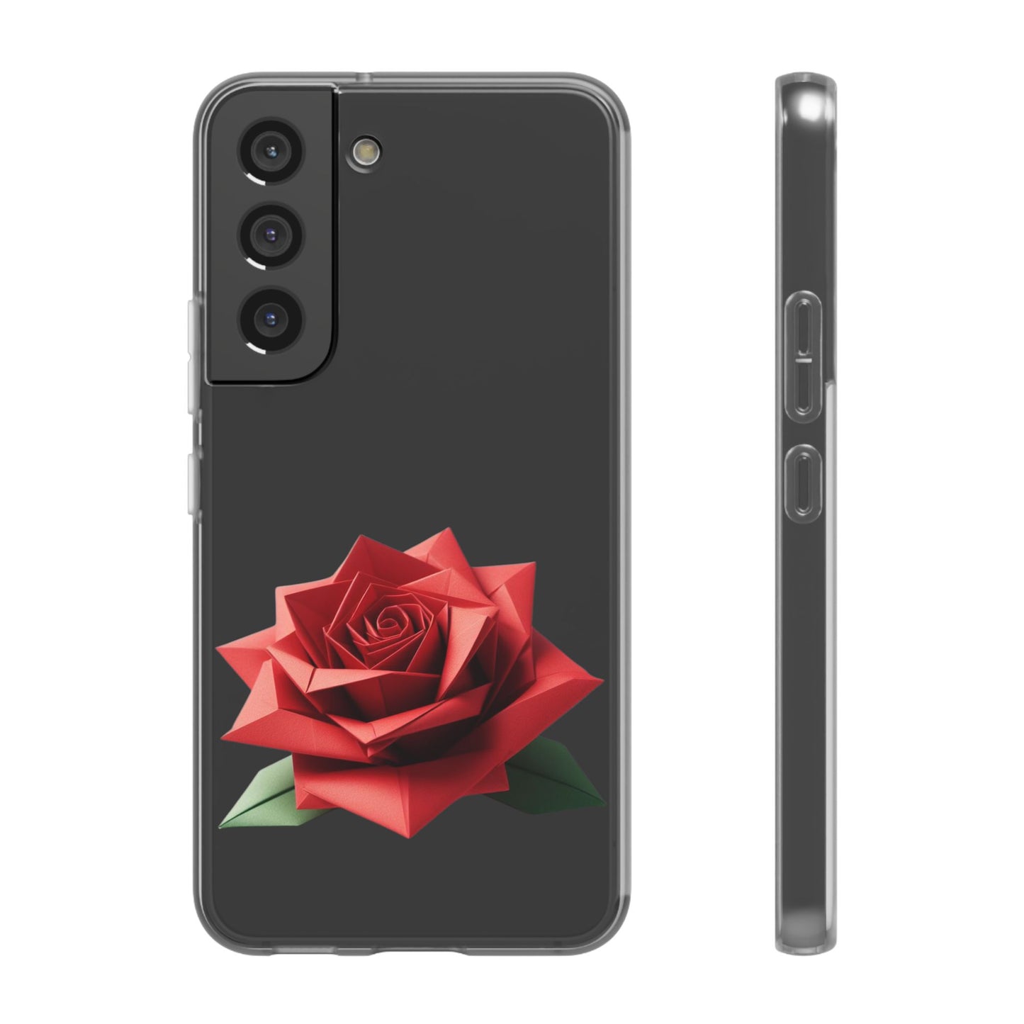 Origami Red Rose Flexi Cases