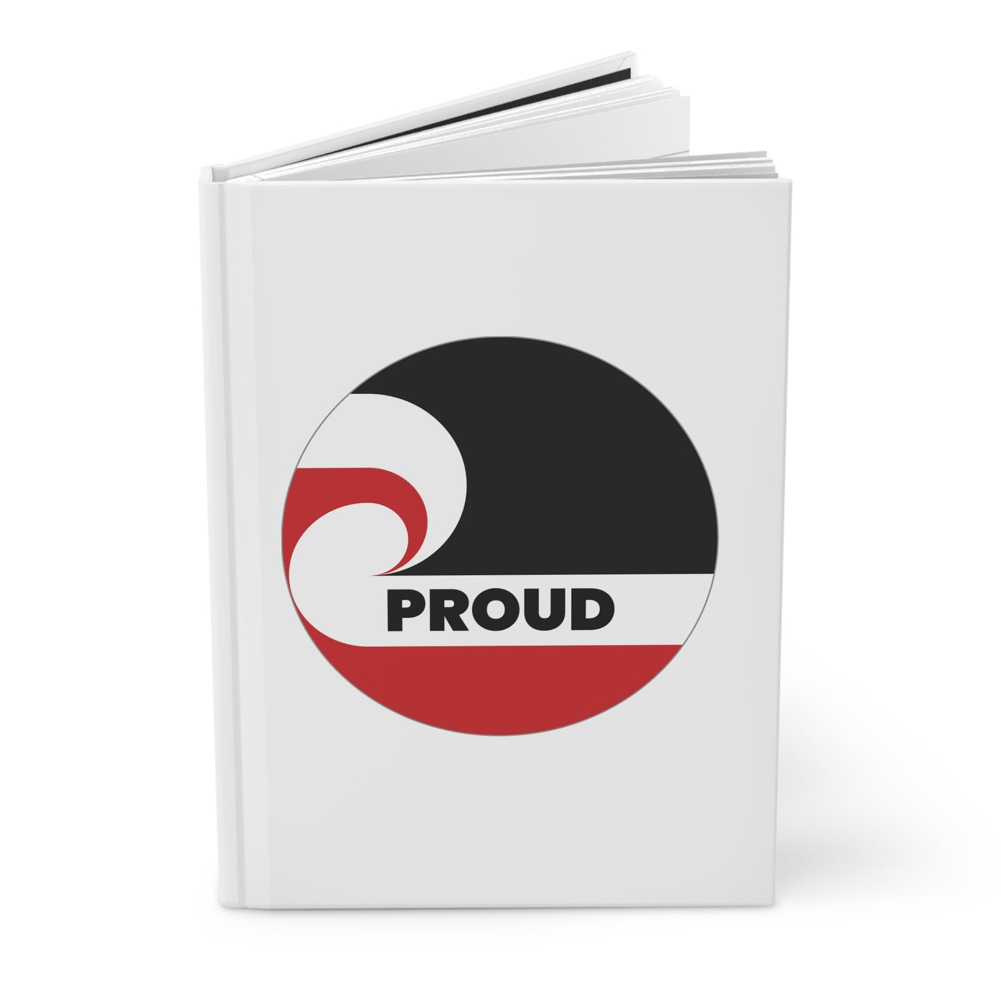 PROUD (circle) Hardcover Journal Matte - white