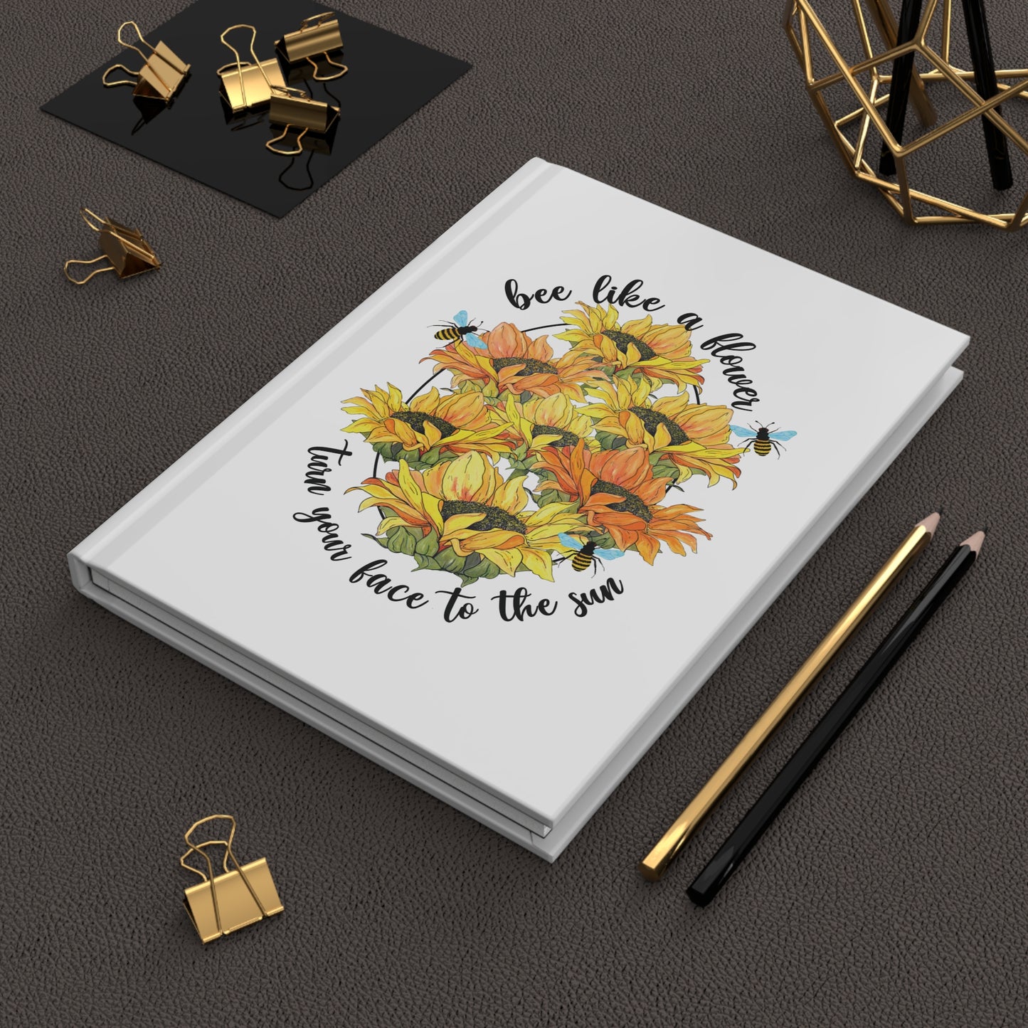 Bee Like A Flower... Hardcover Journal Matte