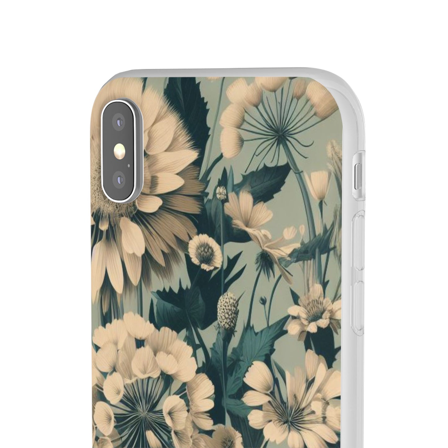 Blue & Cream Flowers Flexi Cases