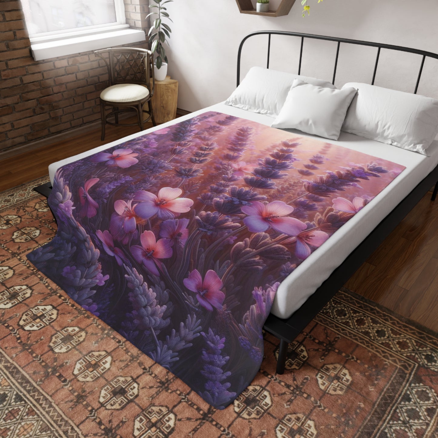 Wild Lavender #3 Plush Fleece Blanket