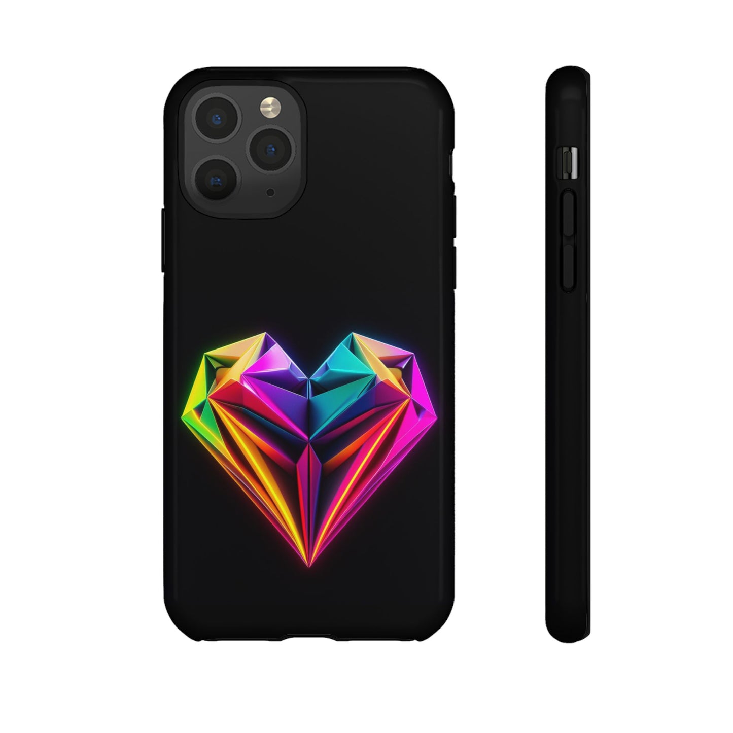 Origami Neon Heart Tough Cases iPhone/Google/Samsung