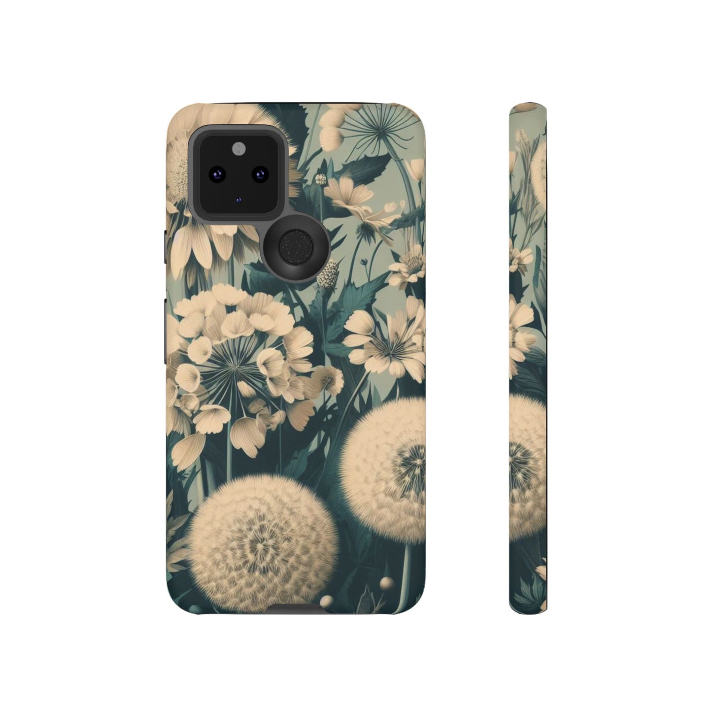 Blue & Cream Flowers Tough Cases iPhone/Google/Samsung