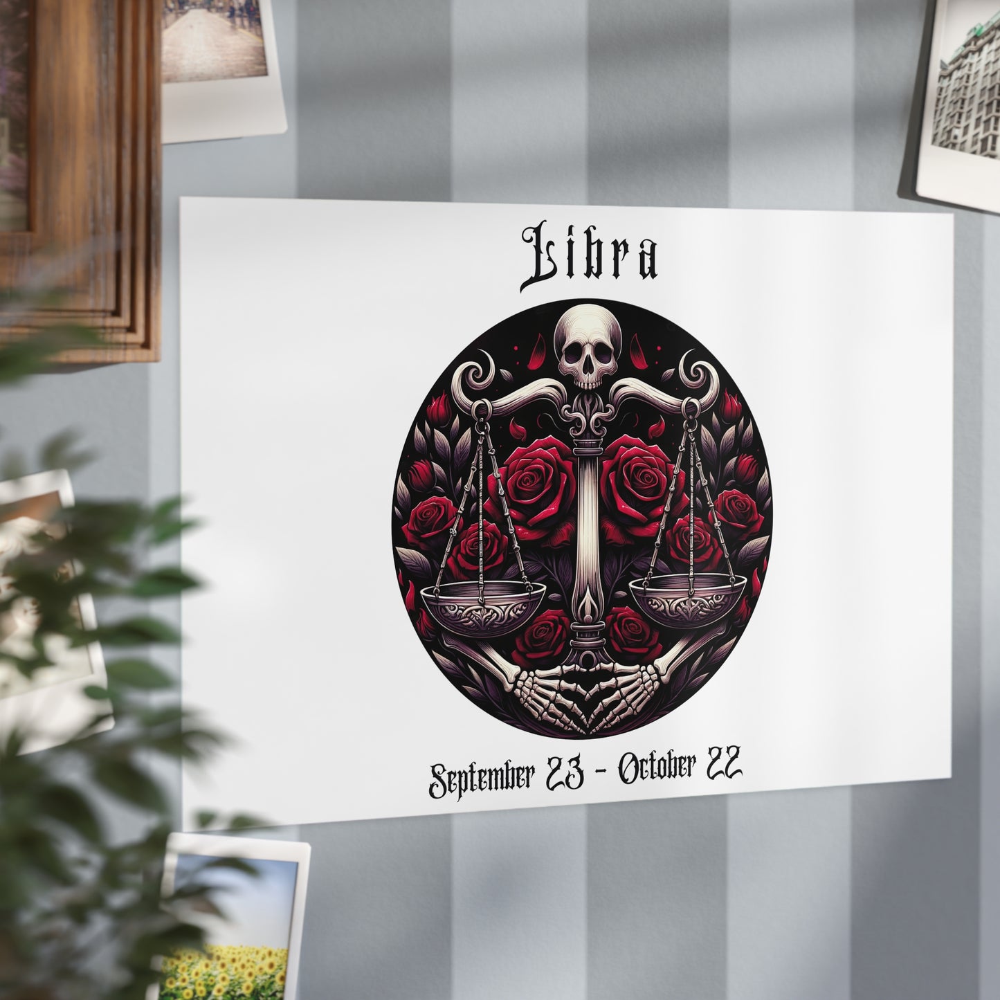 Gothic Libra Unframed Prints - white