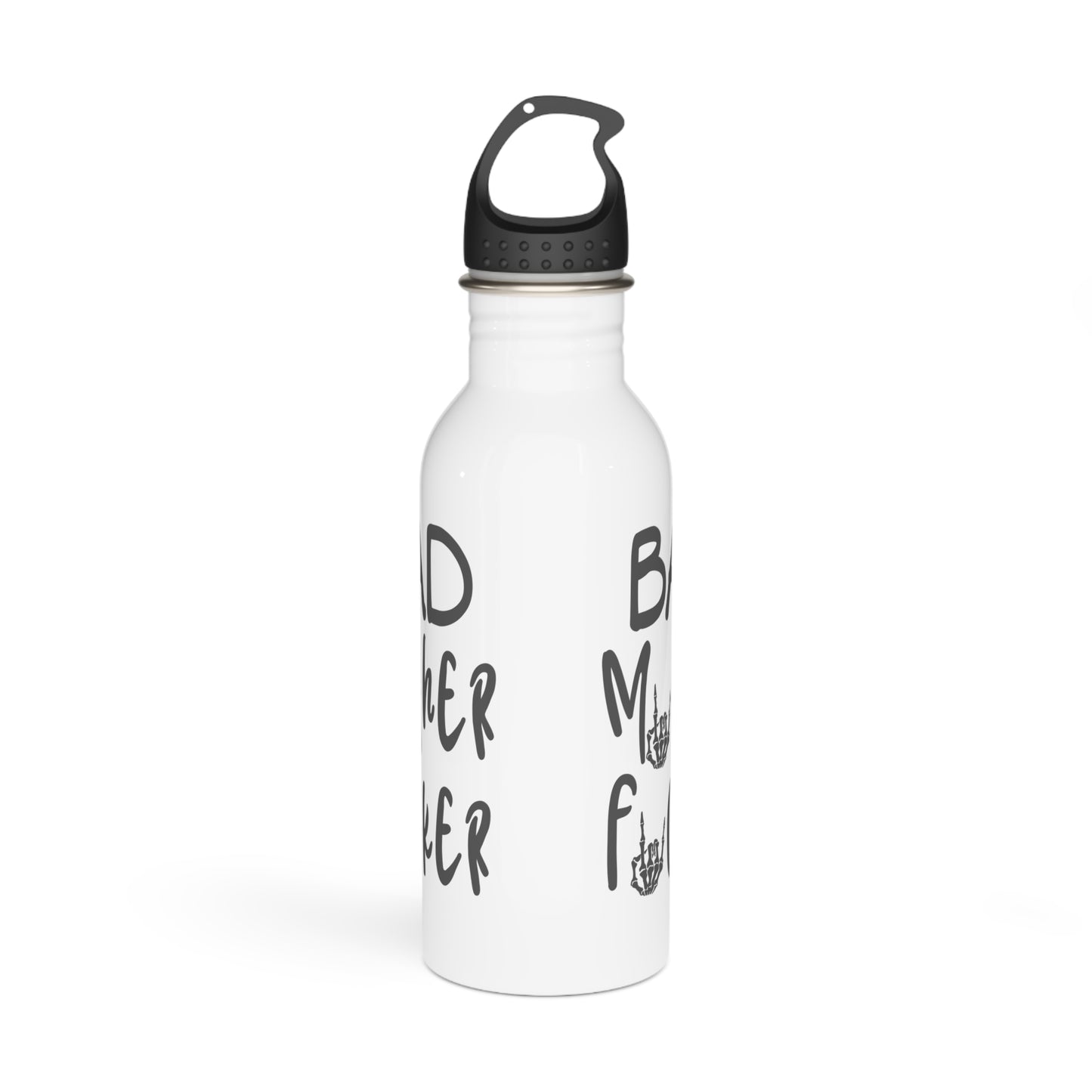 Bad Mother F#*ker Stylish Stainless Steel Water Bottle - Eco-Friendly, Durable, Perfect for On-the-Go - White