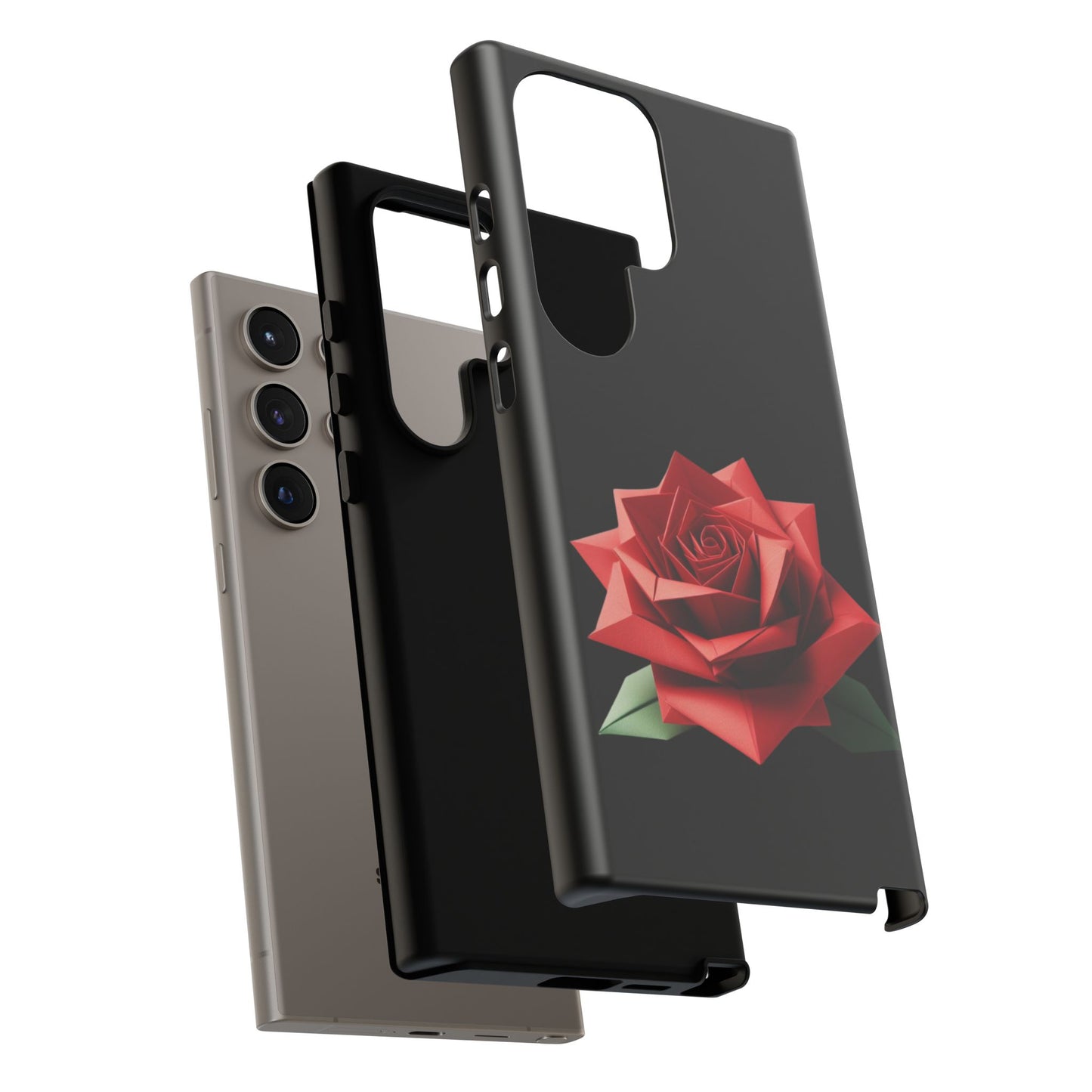 Origami Red Rose Tough Cases iPhone/Google/Samsung