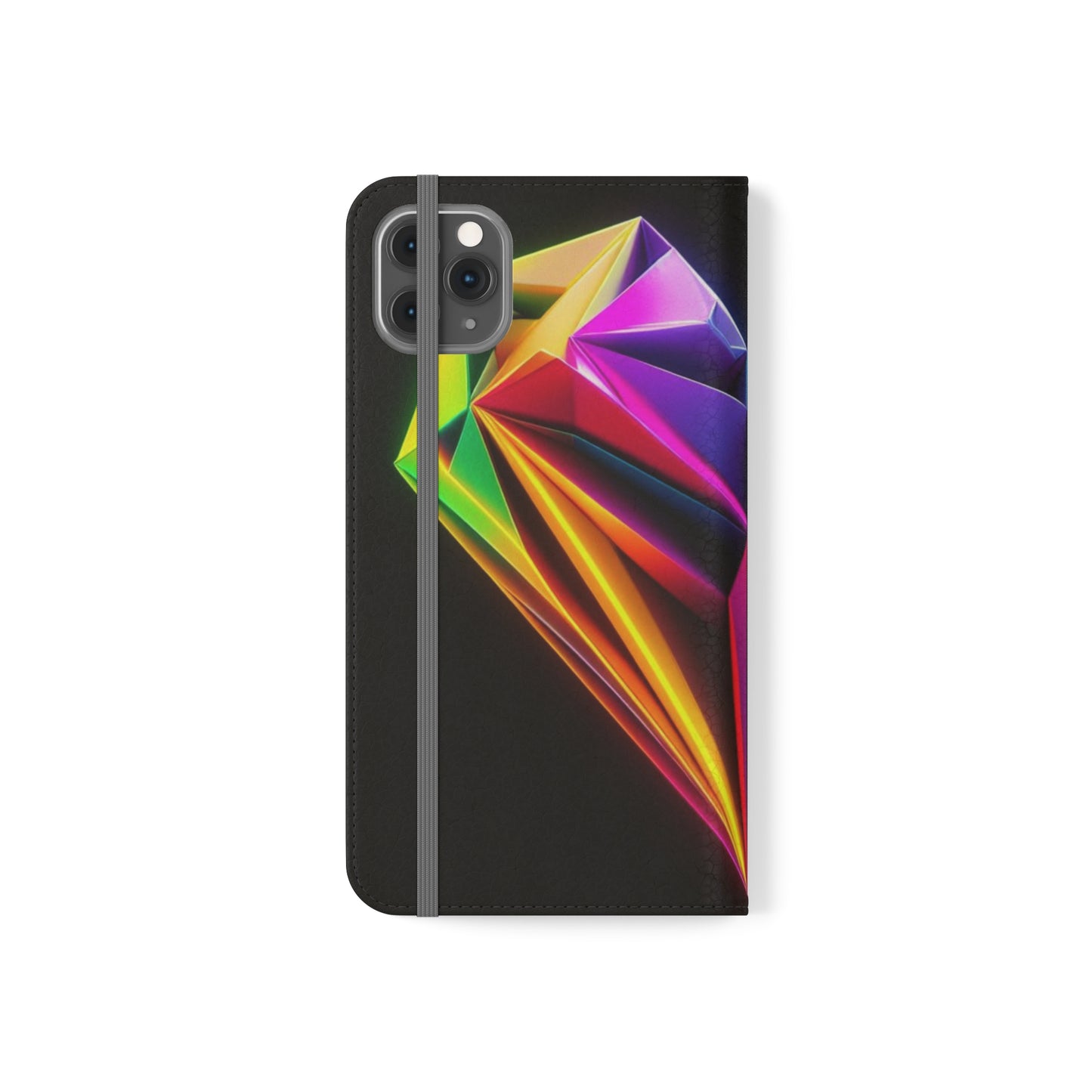 Origami Neon Heart Flip Cases - iPhone/Samsung