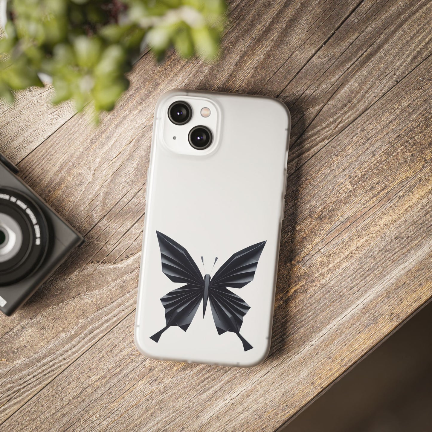 Origami Black Butterfly Flexi Cases